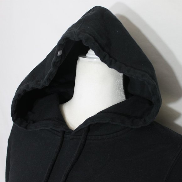 VOLCOM Black Hoodie Size Small "VOLCOM STONE" Logo Drawstring Pocket Long Sleeve - Picture 10 of 14